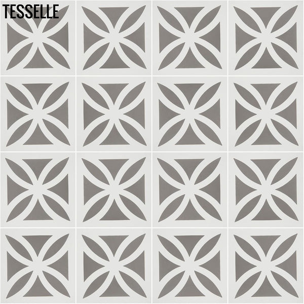  Zephyr Shamrock Slate 8" Square Cement Tile 4x4