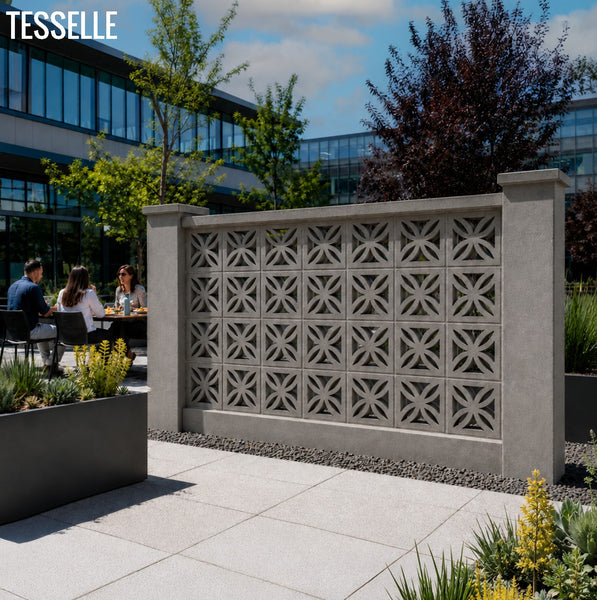 Shamrock Breeze Blocks in an office park