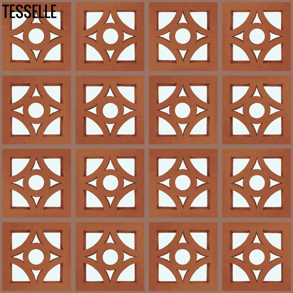 Starlight Quince 7.5" Cement Breeze Block Repeat