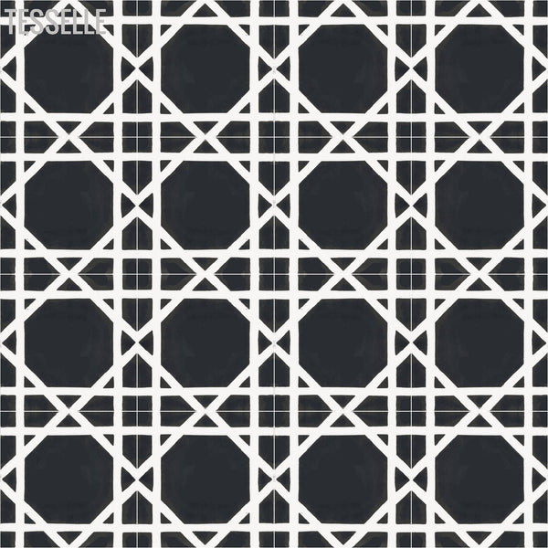 Striata Nightfall 8" Square Cement Tile