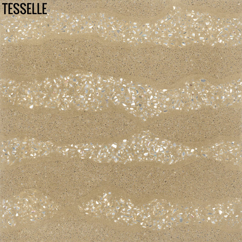 Stratiss Sareva 8" Square Mother of Pearl Terrazzo Tile by Karin Jeske