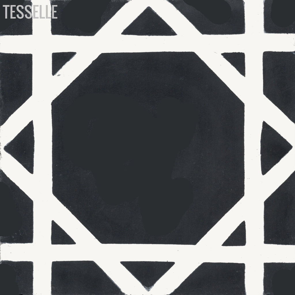 Striata Nightfall 8" Square Cement Tile