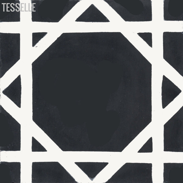 Striata Nightfall 8" Square Cement Tile