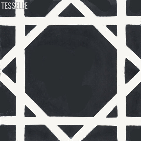 Striata Nightfall 8" Square Cement Tile