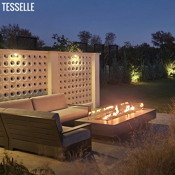 Crater White 7.5" Cement Breeze Block