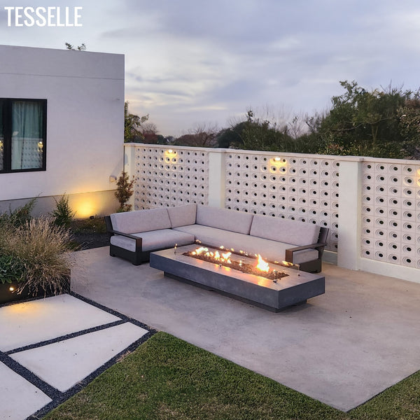 Crater White 7.5" Cement Breeze Block