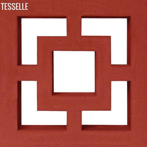 Town Square Scarlet 11.4" Cement Breeze Block
