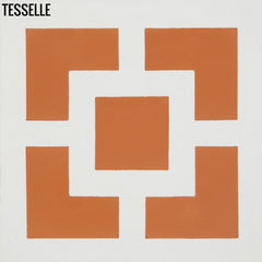 Zephyr Town Square Tangelo 8" Square Cement Tile