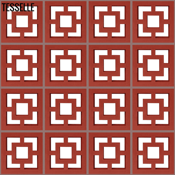 Town Square Scarlet 11.4" Cement Breeze Block repeat