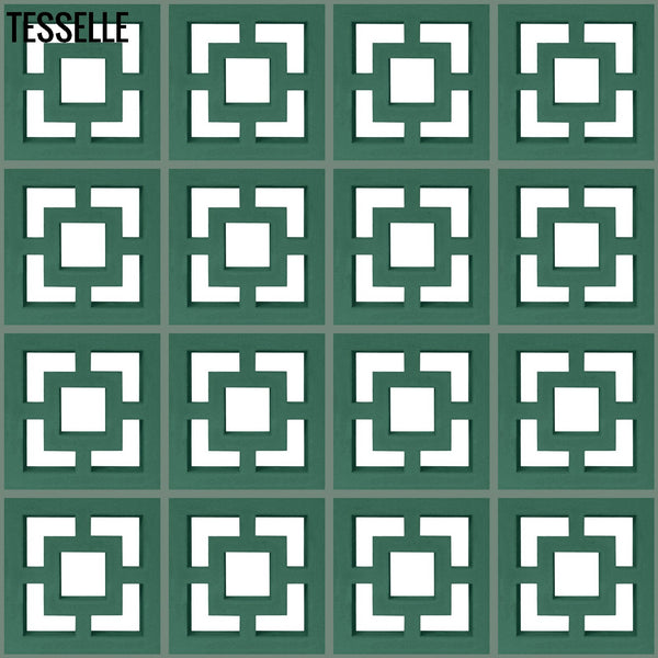 Town Square Jade 11.4" Cement Breeze Block repeat