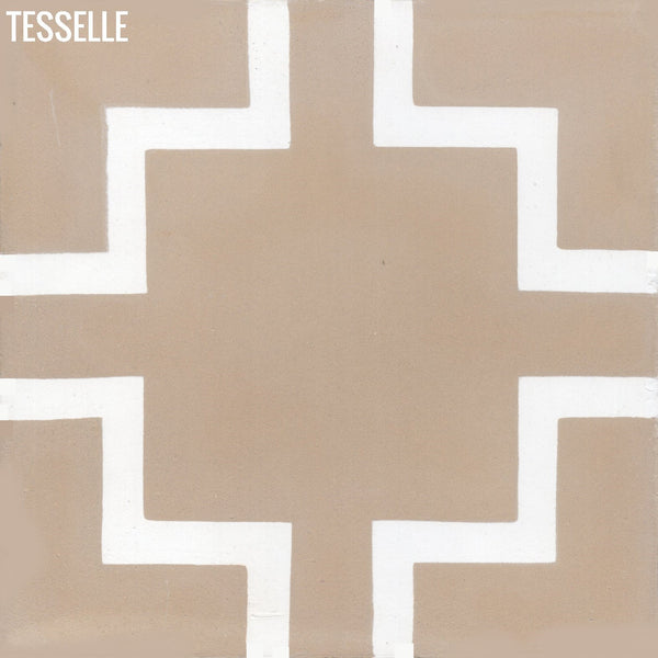 Trace Latte 8" Square Cement Tile