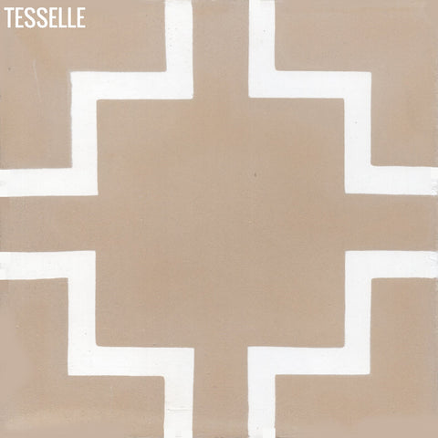 Trace Latte 8" Square Cement Tile