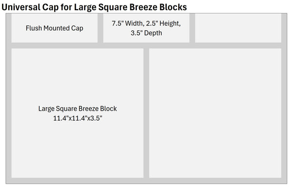 Universal Breeze Block Cap White for Large Breeze Blocks