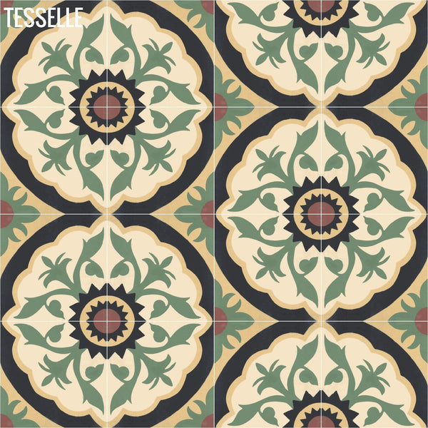 Vence Massena 8" Square Cement Tile