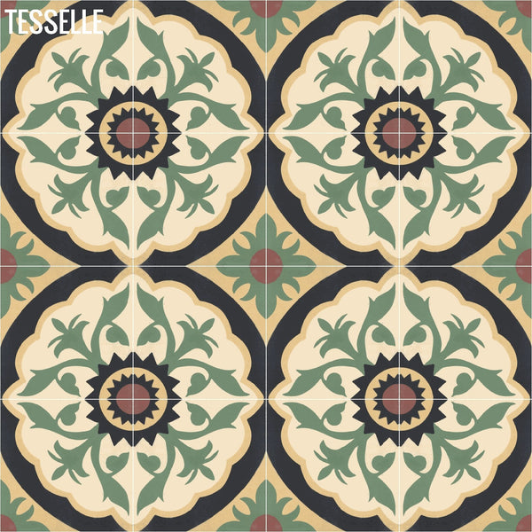Vence Massena 8" Square Cement Tile
