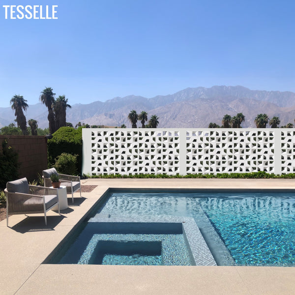 Glamour Dimensional White 7.5" Cement Breeze Block
