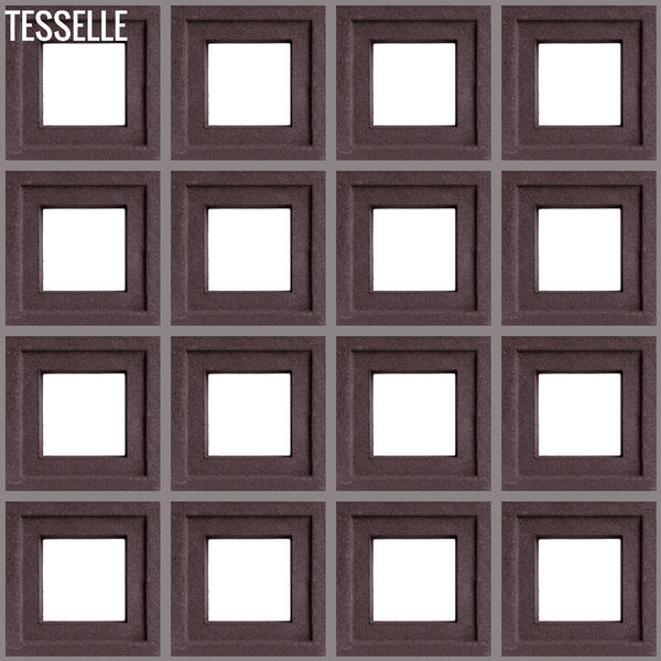 Quad Espresso 7.5" Cement Breeze Block in Repeat