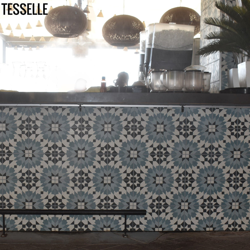 Andalusia Sky 8" Square Cement Tile