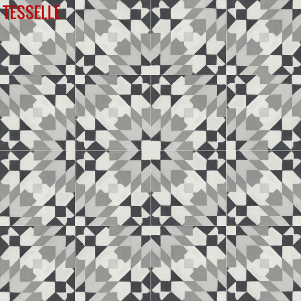 Andalusia Night 8" Square Cement Tile