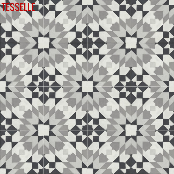 Andalusia Night 8" Square Cement Tile