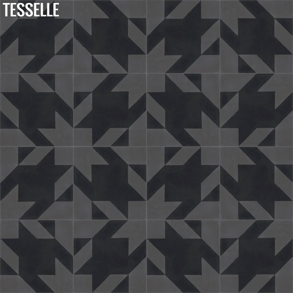 Baskerville Flannel 8" Square Cement Tile Layout 4