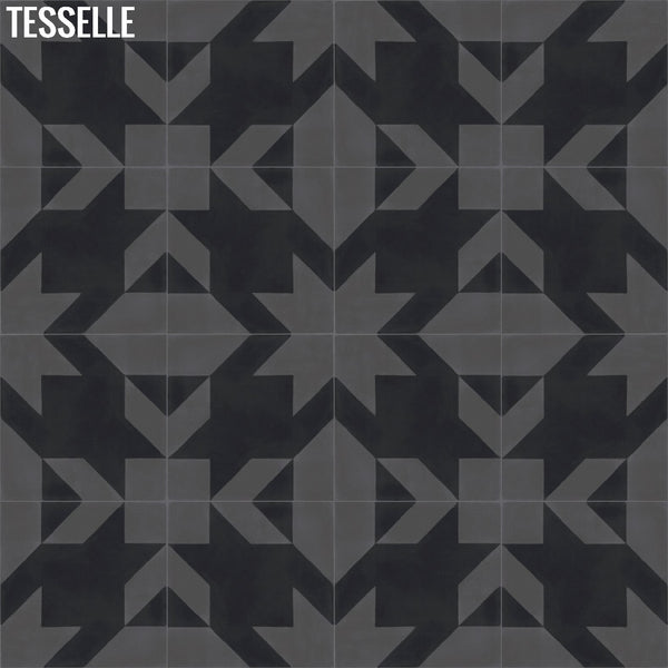 Baskerville Flannel 8" Square Cement Tile Layout 5
