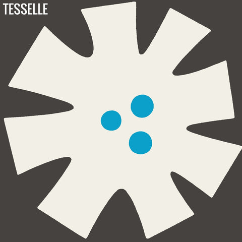 Products Tapa Blue Flower 8" Square Cement Tile by Shag