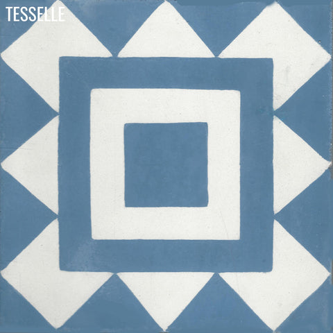 Bolton Cobalt 8" Square Cement Tile
