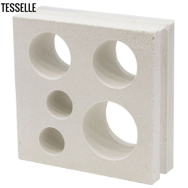Circlet Lily White 7.5" Cement Breeze Block Angle