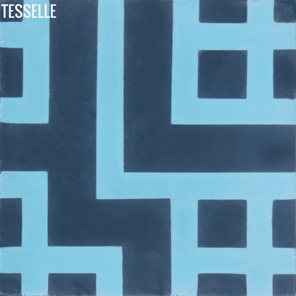 Tesselle Circuit Cement Tile Sample