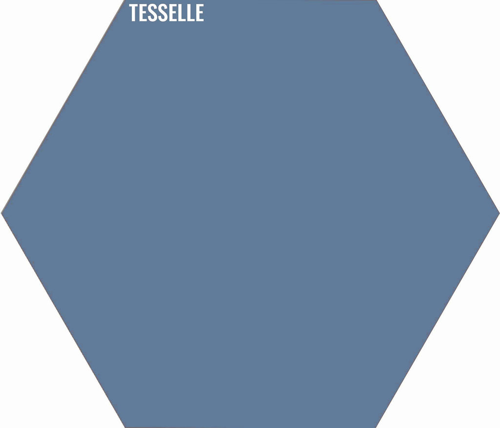 Cobalt 8912 - 9"x8" Hexagonal Cement Tile