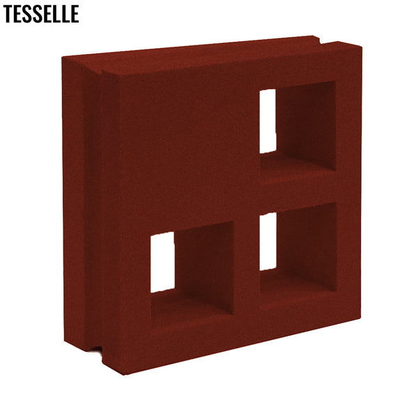 Concourse Scarlet Red  7.5" Cement Breeze Block 1