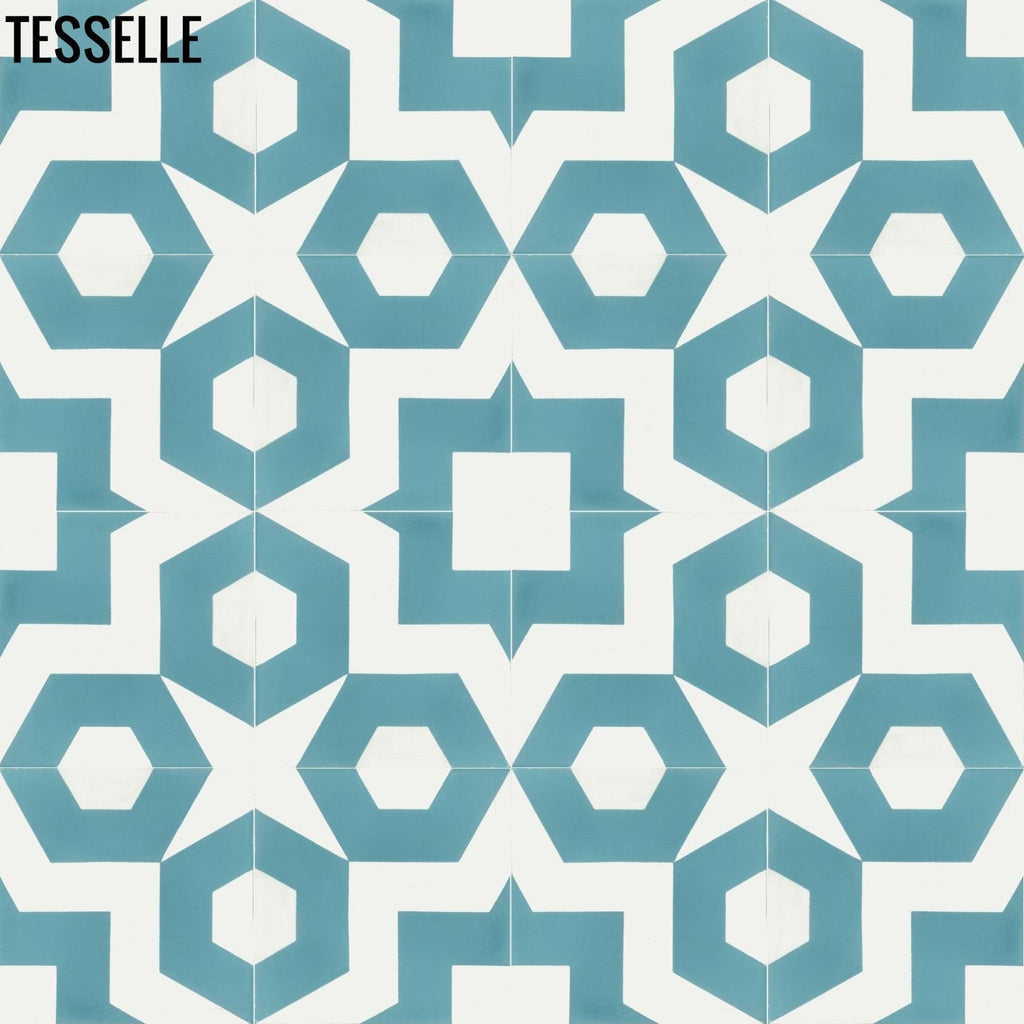 Dekko Aquamarine 8" Square Cement Tile