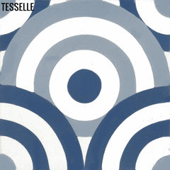Eclipse Cobalt 8" Square Cement Tile
