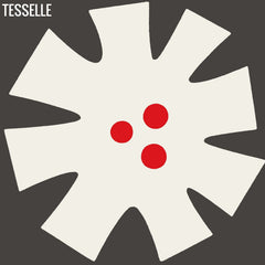 Tapa Flame Flower 8" Square Cement Tile by Shag