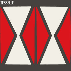 Tapa Flame Hourglass 8" Square Cement Tile by Shag 