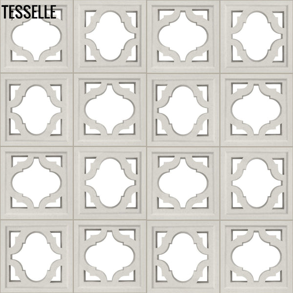Glint Lily White 7.5" Cement Breeze Block2