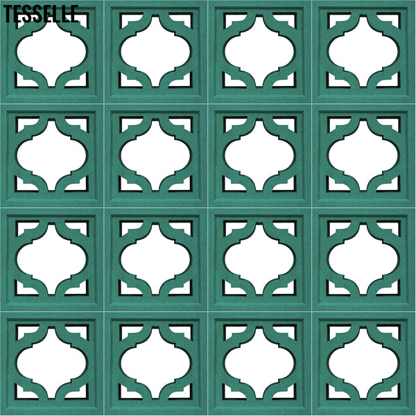 Glint Jade Green 7.5" Cement Breeze Block 2