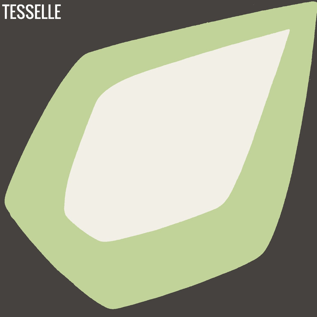 Tapa Green Montage - 8" Square Cement Tiles by Shag Petal