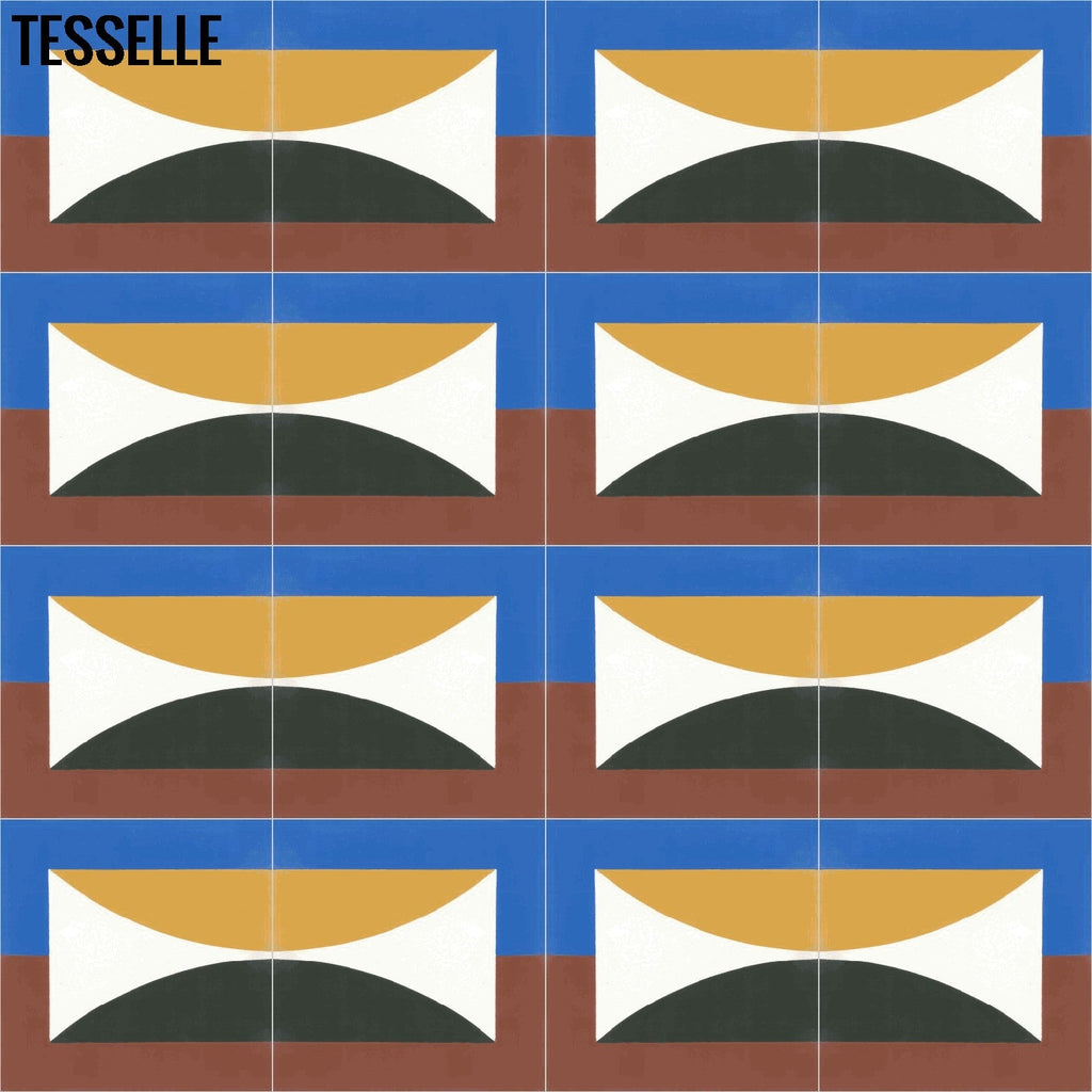Hedge Equinox 8" Square Cement Tile by Jim Isermann Layout 1