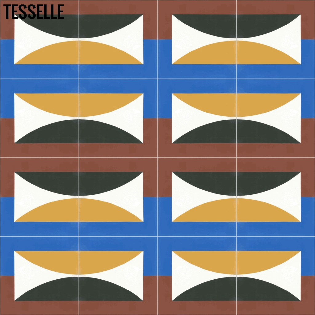 Hedge Equinox 8" Square Cement Tile by Jim Isermann Layout3