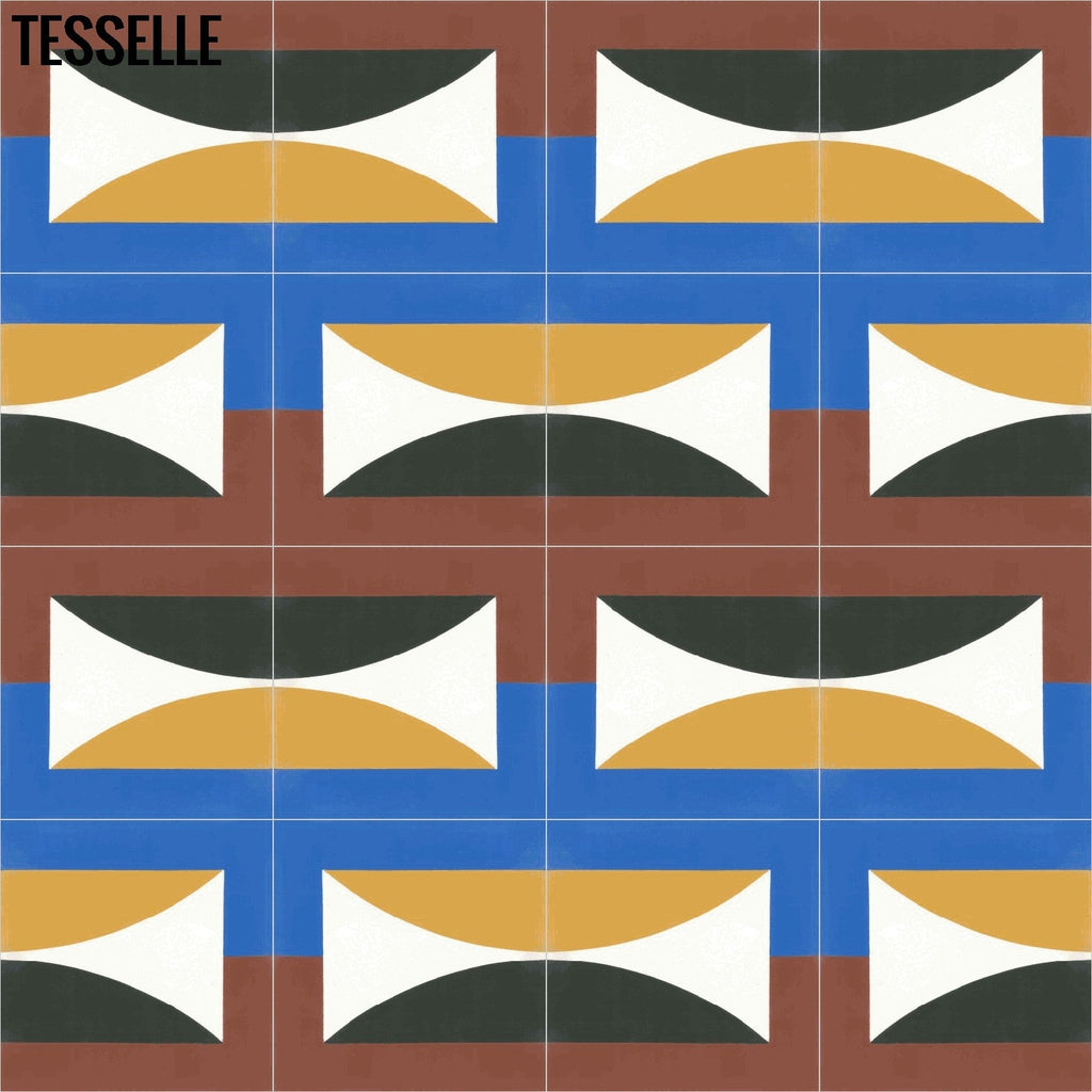 Hedge Equinox 8" Square Cement Tile by Jim Isermann Layout6