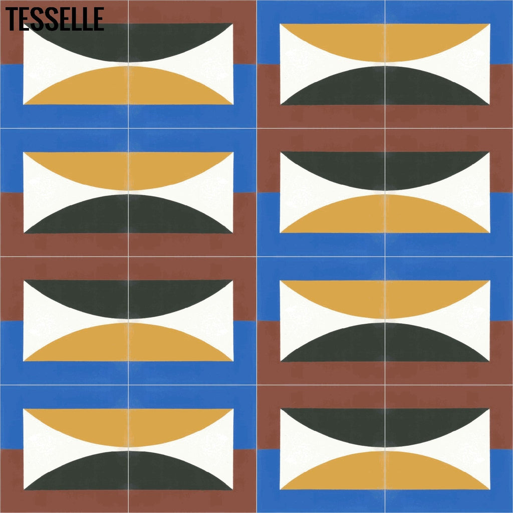 Hedge Equinox 8" Square Cement Tile by Jim Isermann Layout8