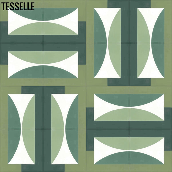 Hedge Solstice 8" Square Cement Tile by Jim Isermann