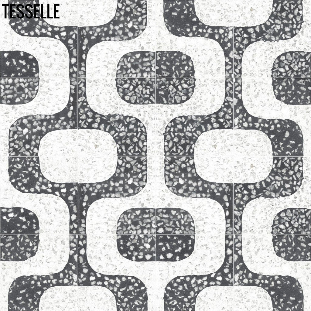 Ipanema Grande Cristal 8" Square Terrazzo Cement Tile Repeat