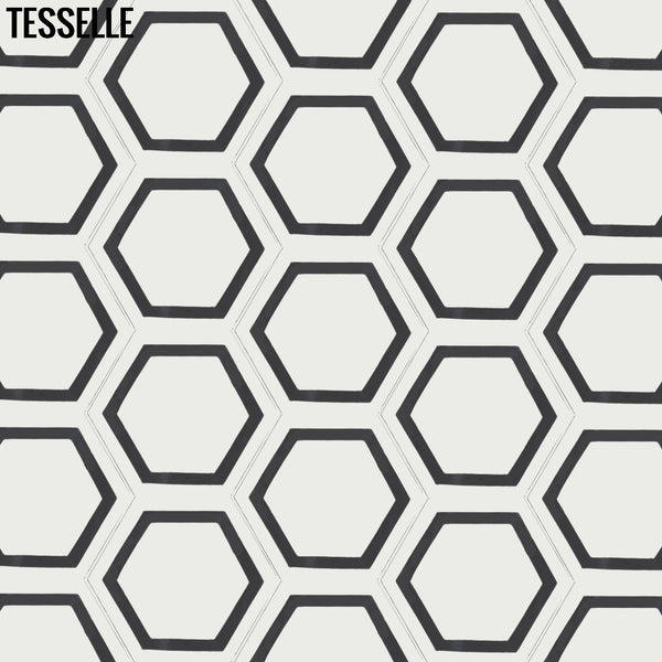 La Cella Salara 9x8" Hexagonal Cement Tile 1