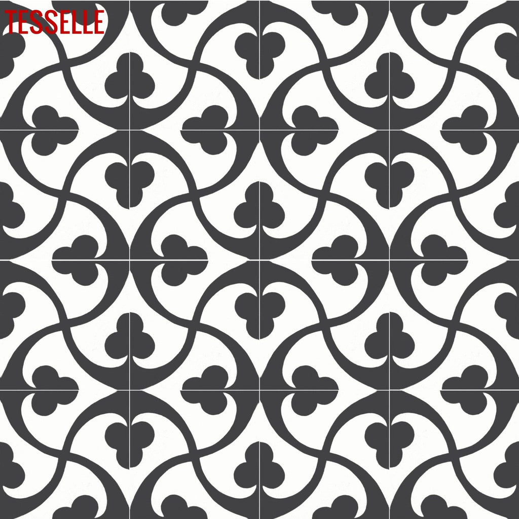 La Spada Spiralli 8" Square Cement Tile 1
