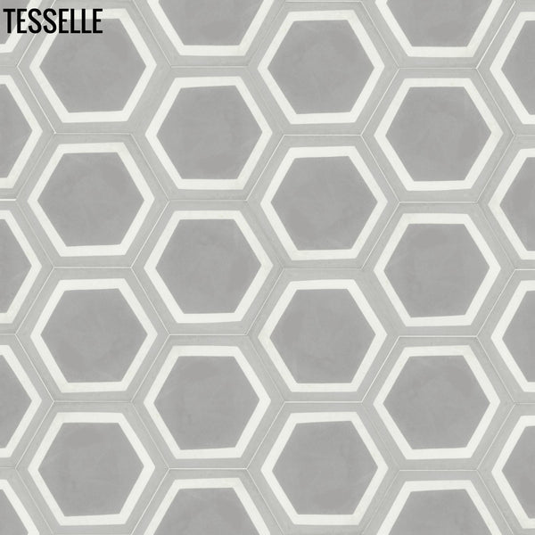 La Cella Misti 9x8" Hexagonal Cement Tile 32"