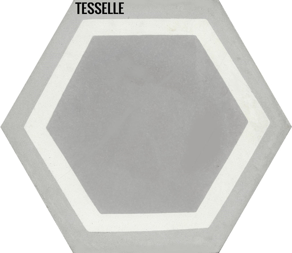  La Cella Misti 9x8" Hexagonal Cement Tile