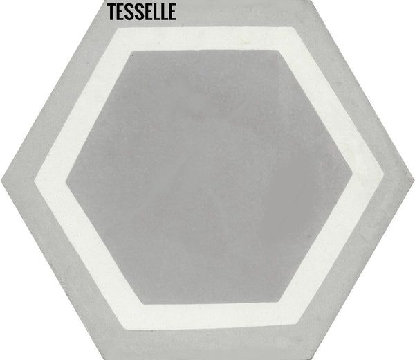  La Cella Misti 9x8" Hexagonal Cement Tile